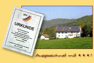 Unsere Ferienwohnungen wurden mit 3 Sternen ausgezeichnet.